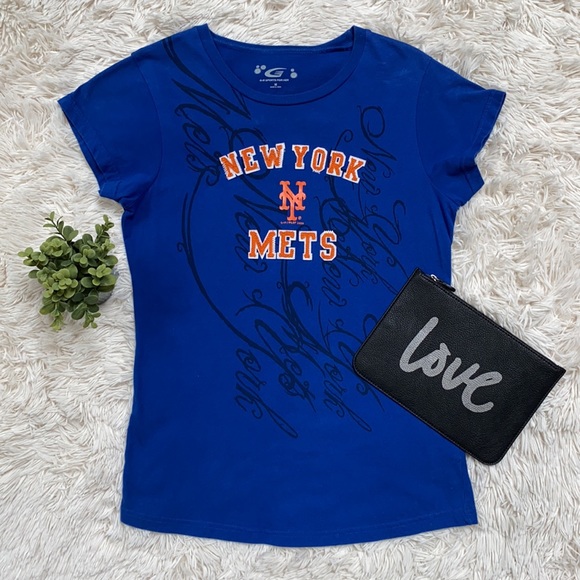 NY Mets MLB Graphic SS Tee 💗 Blue Orange & Black - Picture 3 of 13